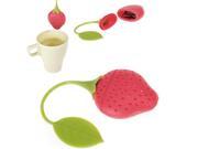 Strawberry Design Silicone Tea Infuser Strainer Red and Green Suitable for Use in Teapot Teacup and More A Wonderful Gift for An Avid Tea Drinker