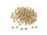 New 50 Pcs Plastic Hypo Allergenic Bullet Clutch Earring Backs with Pad Golden