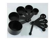 Plastic MeasuRing Spoons Cups MeasuRing Set For Baking Coffee Black