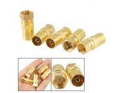 5pcs Straight F Type Male to TV PAL Female RF Coaxial Connector Adapter Jack