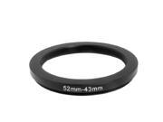 52mm 43mm 52mm to 43mm Black Step Down Ring Adapter for Camera