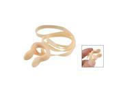 Beige Elastic Rubber String Nose Clip Protector for Swimming