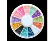 Hot Sale! Colorful Pearl Nail Art Stone Different Size Wheel Rhinestones Beads