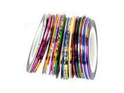 30Pcs Mixed Colors Rolls Striping Tape Line Nail Art Tips Decoration Sticker