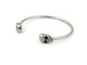Skull Skeleton Silver Tone Ringent Cuff Bangle Bracelet Girls Good gift