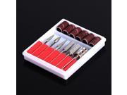 Nail Art 6 Drill File Bits Set Tool for Acrylic Manicure Electric Machine Carver