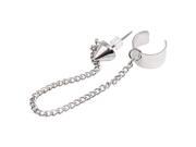 New Practical Exquisite Fashion Lady Spike Stud Chain Linked Ear Cuff Earrings