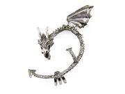 Ancient Silver Flying Dragon Ear Wrap Cuff Gothic Earrings Special for Ladies