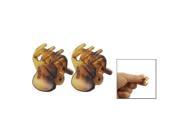 New 12 Pcs Lovely Brown Plastic Mini Hairpin 6 Claws Hair Clip Clamp for Ladies