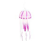 New Soft Plastic Emulational Jellyfish Ornament Magenta Clear for Aquarium Tank