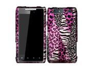 Pink Zebra Cheetah Leopard Black White Hard Faceplate Case Cover Faceplate For Motorola Droid Razr Maxx 912M 913 916 Razor Max with Free Pouch