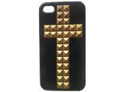 Punk Style Mobile Phone Protective Skin for iPhone 4 4S Case with Studs and Spikes Black Bronze