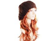 Coffee Fashion Lady s Warm Knit Beret Ski Cap Baggy Beanie Crochet women Hat