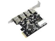 FAST USB 3.0 PCI E PCIE 4 PORTS Express Expansion Card Adapter