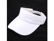 Unisex Adjustable White Sun Sports Visor Tennis Golf Hat Cap Sweatband Headband
