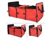 Red 2 in 1 Car Boot Organiser Shopping Tidy Heavy Duty Foldable