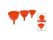Kitchen Plastic 3 in 1 Water Filler Tool Round Funnels Red