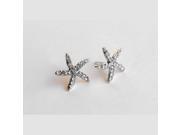 Flower Earrings Starfish Earrings Faux Diamond Embellished Earrings