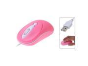 Hot Sale! Pink Mini Plastic 3 Buttons USB Optical Mouse for Laptop PC Computer
