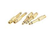 5pcs 6.35mm 1 4 Male Mono Plug To RCA Female Jack Audio Adapter Connector