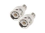 New 2 Pcs Male Plug to F Type Female Jack TV Adapter RF Coax Connector