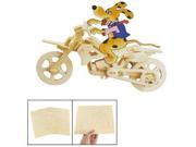 New Practical Superior Cross Country Motorcycle Woodcraft Construction Kit Toy