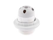 New Off White Gold Tone AC 250V 4A Plastic Socket Drop E27 Lamp Light Holder