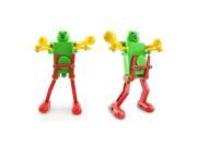 New Practical Durable Children Yellow Green Red Plastic Wind up Dancing RobotToy