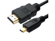 1.5M Gold Type D Micro HDMI To HDMI Type A Digital Lead Cable 1080P