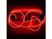 9ft Red Neon Glowing Strobing Electro Luminescent Wire EL Wire