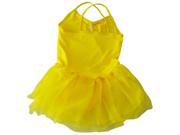 Girl Ballet Dance Dress Gymnastic Leotard Straps Tutu 5 6 Yrs Yellow