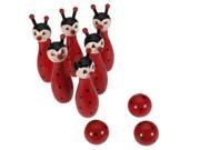 Mini Cartoon Wooden Bowling Ball Toy Set for Children