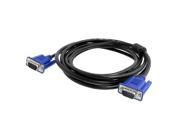 USB Cable HD15 Pin to HD 15 Pin VGA Cable 3 Meters Black