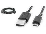 Black Micro USB 5 Pin Data Charger Cable Cord 3 Meter