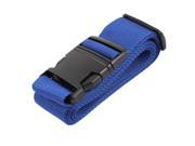 Plastic Release Buckle Adjustable Luggage Strap Belt Black Blue