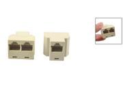 5 Pcs RJ45 Female to 2 Female 8P8C Modular Inline Ethernet Coupler