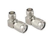 2 pcs TNC Male to Female Right Angle RF Coaxial Adapter