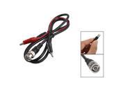Male Plug to 2 Alligator Clips Adapter Test Cable 1 Meter 3.2ft