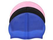 Silicone Unisex Men Women Adults Swimming Pool Swim Cap Hat Protect Waterproof