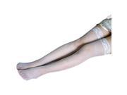 Women Stockings Lace Hollow Fishnet Thigh High Stockings Socks White