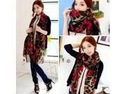 Womens Georgette Velvet Chiffon Long Wrap Scarf Shawl Gauze Kerchief