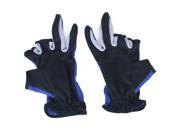 Non Slip Friction Palm 3 Low Cut Fingers Fishing Gloves Adjustable