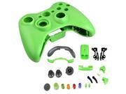 Set Green Controller Case Shell Cover Buttons for Game XBox 360