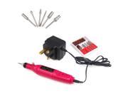 20000 RPM Electric Pen Shape Manicure MachIne Drill 6 bits Pink