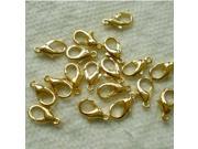 50pcs Gold Plated Lobster Claw Clasp 12mm