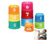 9 Stacking Learning Number Cups Tower Baby and Toddler Activity TOY