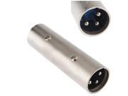 XLR 3 Pin Male Male Inline Connector Adaptor Coupler For Inline Mic Microphone