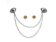 Women Devil Eyes Collar Clip Tips Clamp Brooch Accessories Hot Sale