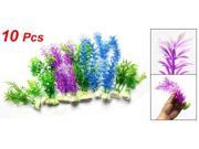 10Pcs Artifical Assorted Colors Grass Aquascaping Plants for Aquarium