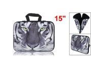 15 15.4 15.6 Gray White Tiger Laptop Sleeve Handle Bag Case for HP